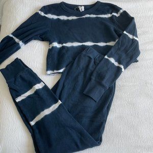 Project Social T Blue Chase Tie Dye Sweatsuit Set - Sz Small